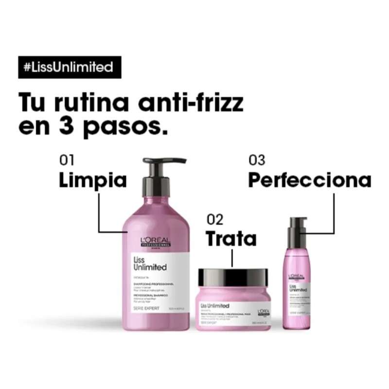 Kit Anti- Frizz Mascarilla 250ml + Serum 125ml Lissunlimited