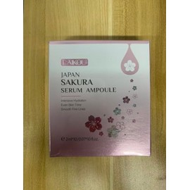 Japan Sakura Serum Ampoule, Intensive Hydration & Soothing Skin, Cherry Blossom Essence Ampoules for Face, Sakura Extract + Vitamin C, Smooth Fine Lines, Moisturizing Skin Care, 2 Boxes of 20 Ampoules