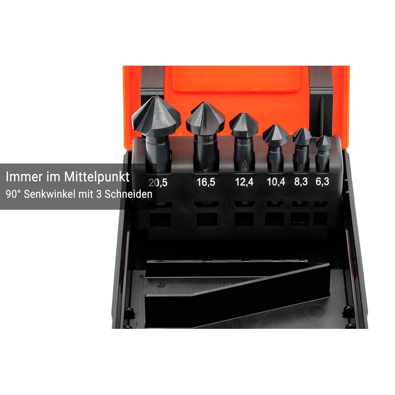 BAER HSSE-VAP 90° Countersink Set 6.3 - 20.5 mm -