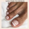 Fake Toe Nails Set - 120PCS French Press on Nails