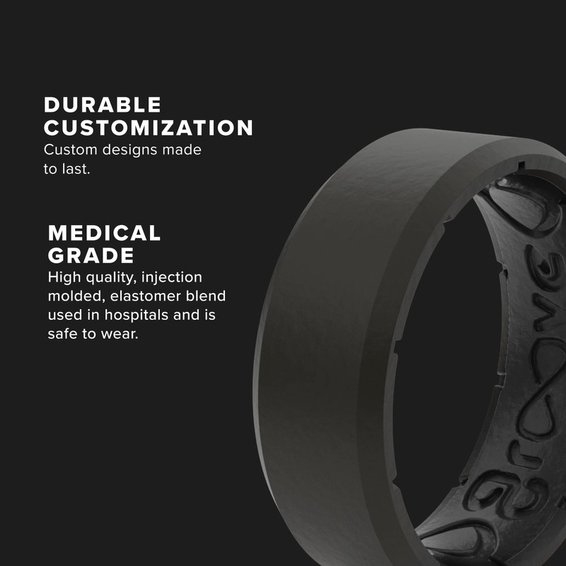 Groove Life Edge Black / Black Silicone Ring Breathable Rubber