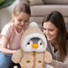 Zonoori 25 cm Penguin Cuddly Toy, Brown Penguin Stuffed Toy