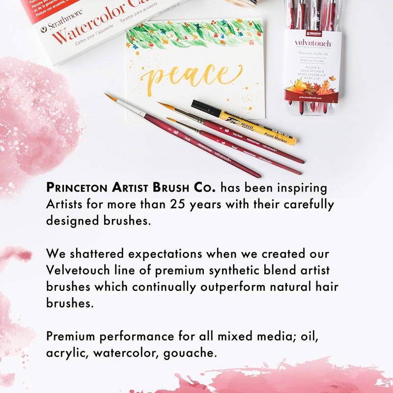 Princeton Velvetouch, Series 3950, Paint Brush for Acrylic, Oil and