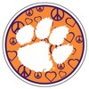 Craftique Clemson Tigers Decal (Purple Hearts (4 in), 4 in)