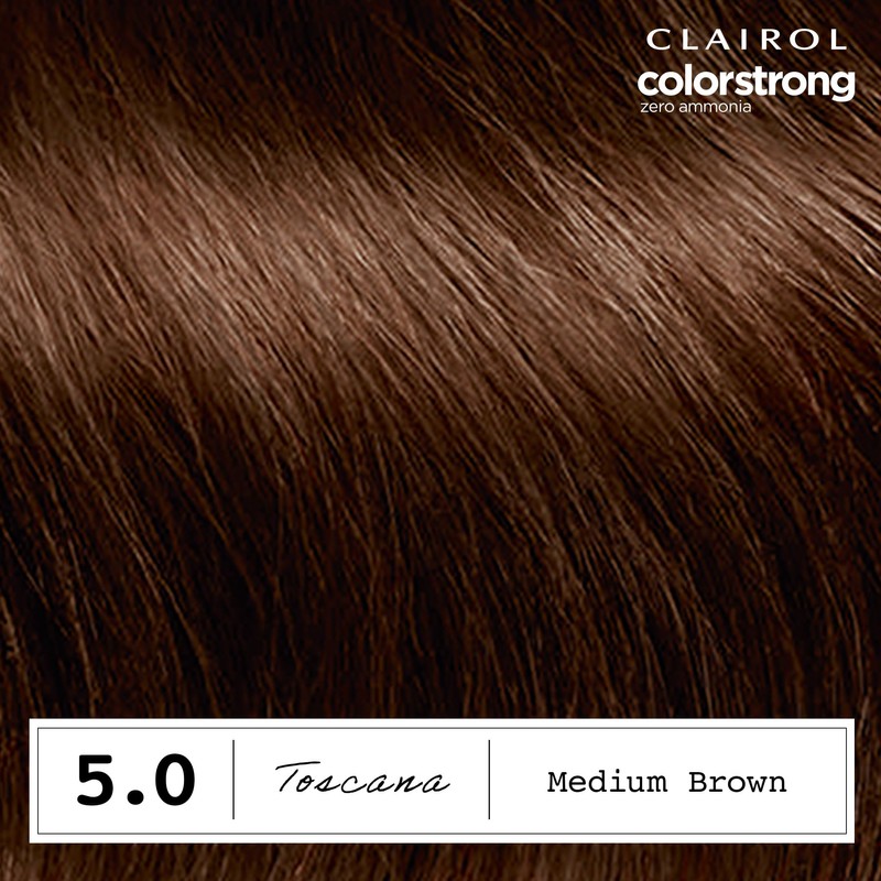 Clairol ColorStrong Permanent Zero Ammonia Hair Dye, 5.0 Medium Brown