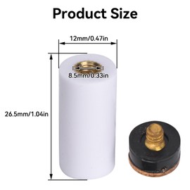 Billiard Cue Tips, Pack of 10 10 mm/11 mm/12 mm/13 mm Brass Pool Cue Screw Tips Accessories, Hard Billiard Cue Tips, Replacement Sticks, Screw-On Tips, Billiard Cue Ferrules Set for Snooker