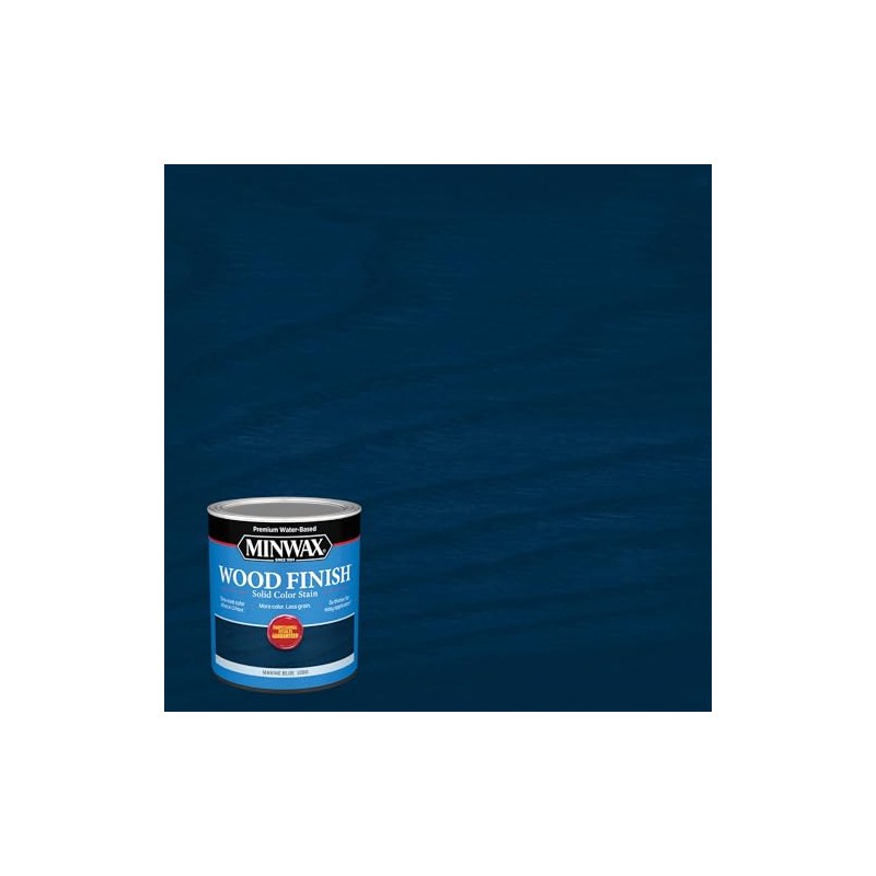 Minwax® Wood Finish® Water-Based Solid Color Stain, Marine Blue, 1