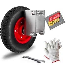 USCaster 6Inch Gate Wheel Gate Caster for 1-5/8" to 2-1/2" Diameter Round Tube Gates,250lb Capacity,with Screws & Wrenches(1 Pack)