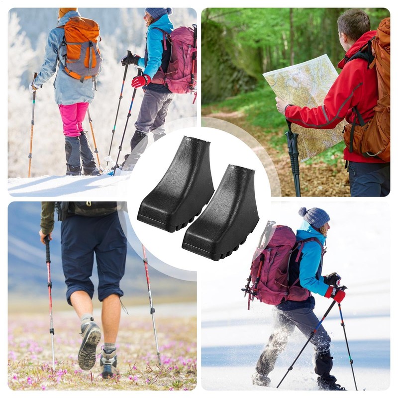 Trekking Pole Rubber Tips - Protective Walking Cane Tip |