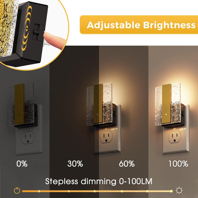 L LOHAS LED Night Lights Plug Into Wall, 2 Pack