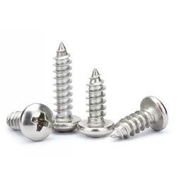 M3.5 * 18 Phillips Pan Head Wood Screws 304 Stainless Steel Self-Tapping Screws for Wood Full Thread Woodworking fastener (100pcs)