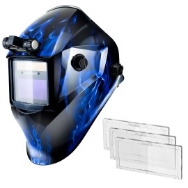 TRQWH Welding Helmet with Wide Shade 9-13 and 2.5 Diopter Magnifying Lens