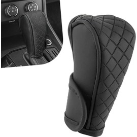 Funda para palanca de cambios de coche, piel mejorada, protector de palanca de cambios de coche, suave y transpirable, diseño de transmisión de mango de cambio automático, universal para la