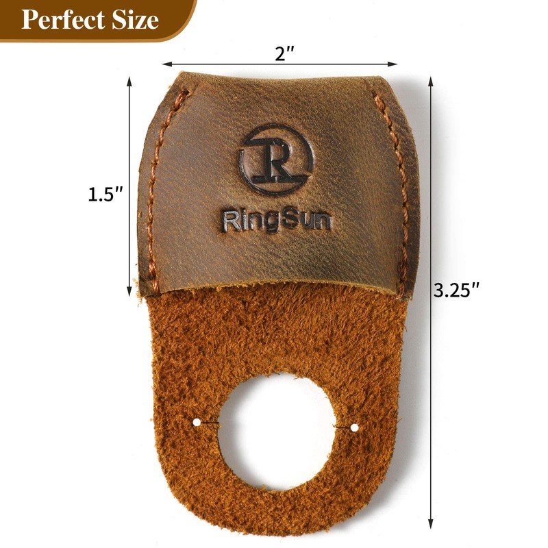 RingSun Thumb Guard Wood Carving Tools, Leather Finger Protector, Handmade