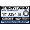 Pennsylvania Ghost Hunting Permit 2.4" x 4" Sticker