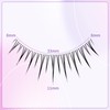 justcoco Natural False Eyelashes, Transparent Axis, False Eyelashes, Upper Eyelashes,