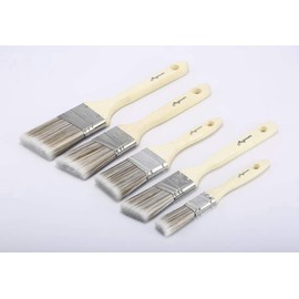 Magimate Paint Brushes Set, Sash Brushes, Soft Tapered Filament, Wood Stain Brushes for Walls, Cabinets and Fences Pack of 5