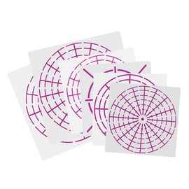 6 Pcs 8/12/16 Segment Dot Painting Tool Stencil Target Pattern Template Set Creative Reusable Painting DIY Painting Art Project