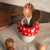 Bicuzat Mushroom Shaped Ceramic Kitchen Utensil Holder, Large Cooking Utensil