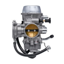 JDLLONG YFM660 Carburetor for Yamaha Grizzly 660 YFM660 1998-2001 2002-2008 ATV 4-Stroke Engine Carb with Intake Manifold Boot and Fuel Switch Valve Petcock