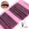 False Eyelash Clusters, D Lightweight 10mm To 16mm Individual Fake