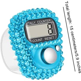 Pink Electronic Finger Tally Counter Clicker Counter, Convenient Portable Digital Display Tally Counter, Resettable Mini Lap Counter for Golf Goods Counting Accessories, Track and Field Lap Counters