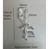 Valance/Pelmet Clip for 50mm 2" Sunwood Faux Wood Blinds (Pack