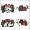 TINVHY 2 Spool Adjustable Hydraulic Directional Joystick Control Valve Monoblock