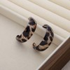 Xduargs Boho Leopard Print Earrings Leopard Print Acrylic Earrings Resin