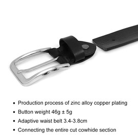 PLKSEI Belt Buckle Men's Belt Buckle Metal 40 mm Belt Buckles for Men Single Prong Square Belt Buckle Classic Belt Buckle for Men Women Belt