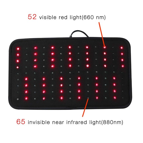 HAIYUE Red Light Near Infrared Therapy Led Benefits Back Pain Relief Home Use Wearable Wrap Deep Penetrating for Body Elbow Shoulder Back Pain Therapy