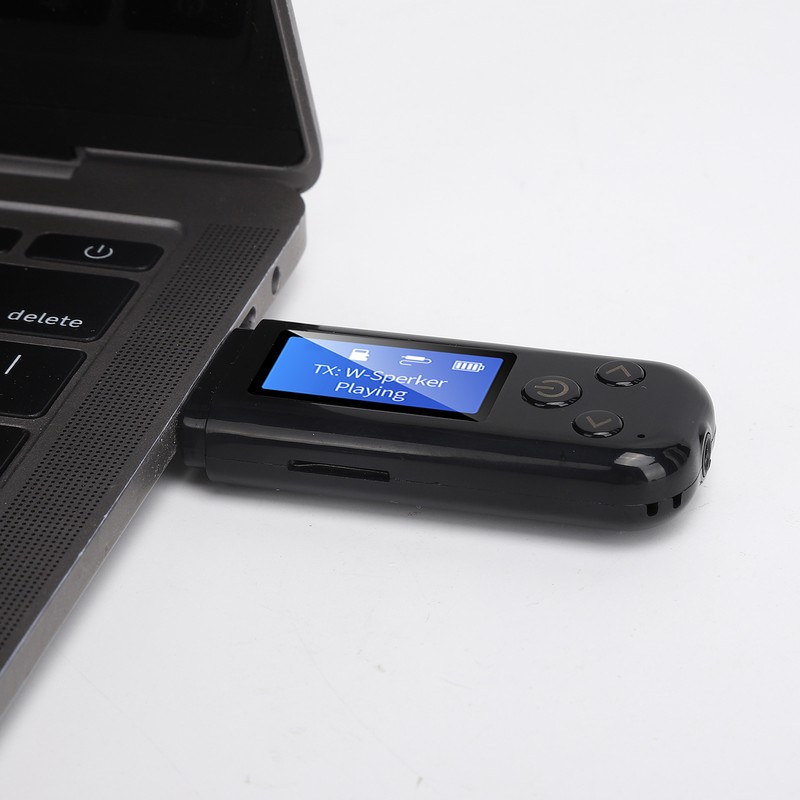 USB Bluetooth 5.0 Adapter Bluetooth Audio Receiver Transmitter with LCD