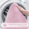 Homaxy Chenille Bathroom Rug, Non-Slip Bath Mat, Washable Bath Mat,