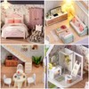 CUTEROOM Wooden Dollhouse Kit DIY Miniature House Easy Assembly for