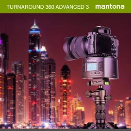 Mantona Electric 360° Panoramic Head - Programmable Tripod Head for Time Lapse & Interval Shooting, 2 kg Load Capacity, Ideal Swivel Head for GoPro Action Cameras & Smartphones