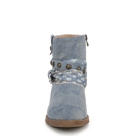 Blowfish Malibu Womens Rally Western Ankle Bootie Denim Blue 10 M