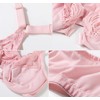 DotVol Women's Bra Full Cup Unpadded Underwired Bra Floral Lace