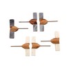 Nacnic Set of 6 rectangular stone and wood knobs. 63