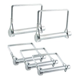 Uenhoy 5 Pcs Square Shaft Locking Pin Safety Coupler Pin 3/8 Inch Wire Lock Pin for Trailers PTO Lawn Mower Hitches, 3/8" x 2-3/4"