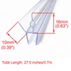 Cozylkx Frameless Shower Door Bottom Seal with Drip Rail for