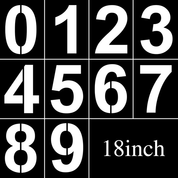  18 Inch Large Number Stencils Set 0-9 Address Number