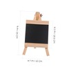 OSALADI Small Wooden Blackboard Chalkboard Sign with Stand Tabletop Message