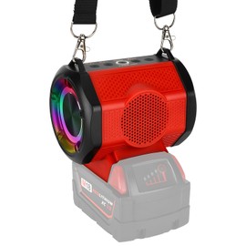 YEX-BUR Bluetooth Speaker for Milwaukee m18 18v Battery Portable Outdoor Indoor Mini Speaker for Jobsites Camping Party(Battery Not Included)