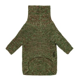 Fitwarm Knitted Turtleneck Dog Sweater, Thermal Dog Winter Clothes for Small Dogs Boy Girl, Holiday Pet Outfit, Heather Green, Large