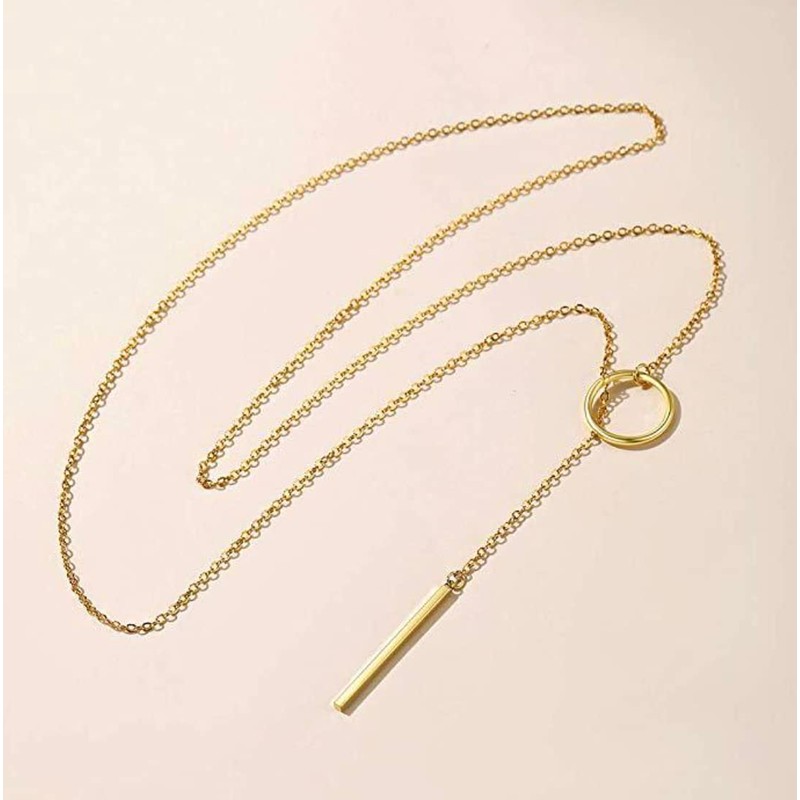 Donaly Women's Chain Necklace, Y-Shape, Narrow, Cute