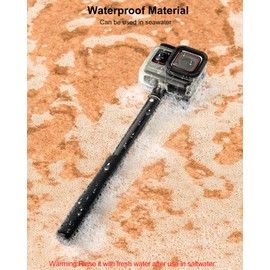 36" Waterproof-Selfie-Stick for Action Camera, Vkesen Extendable-Hand-Grip for GoPro Hero 13/12/11/10/9/8/Max, DJI Action 5 Pro/4/3, DJI Osmo Pocket 3 Action Cameras(Underwater Accessories for Go Pro)