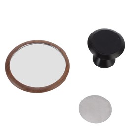 Coffee Mirror Observation Glass, 360° Rotating Stainless Steel Bottomless Portafilter for Espresso Machine, Barista Flow Rate Analyzer Tool