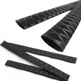 YKWYKW X-Tube Heat Shrink Sleeve Wrap Tubing for Fishing Bulding Handle Cork Rod Grip with Non Slip Waterproof and Insulation, 64 Inch Lengths, Diameter 20mm, Black