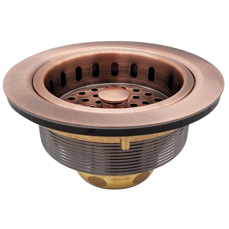 Westbrass A2165-11 4-1/4" OD Post Style Large Kitchen Basket Strainer