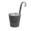 DARO DEKO Metal Hanging Pot, Grey, Diameter 13 cm, Set